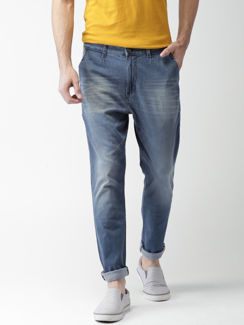 

Mast & Harbour Men Blue Chino Fit Mid-Rise Clean Look Stretchable Jeans