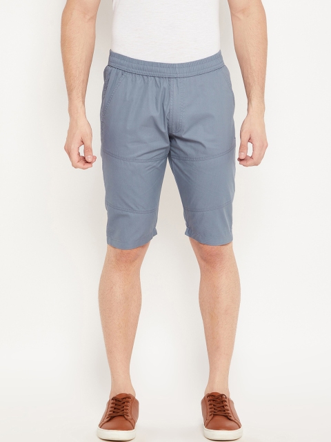 

Okane Men Blue Solid Shorts