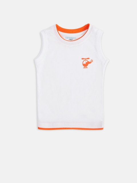 

Pantaloons Baby Boys White Sleeveless T-shirt