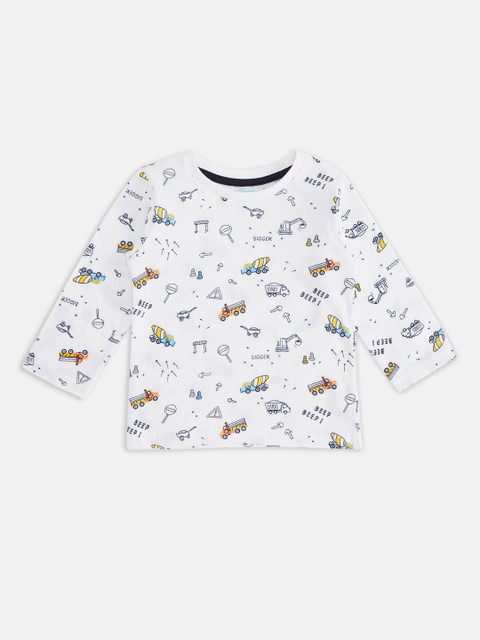 

Pantaloons Baby Boys White Printed T-shirt