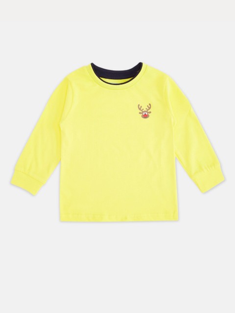 

Pantaloons Baby Boys Yellow Round Neck T-shirt