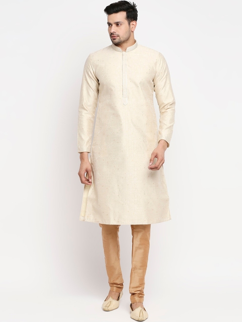 

Ethnicity Women Cream-Coloured Ethnic Motifs Chikankari Kurta