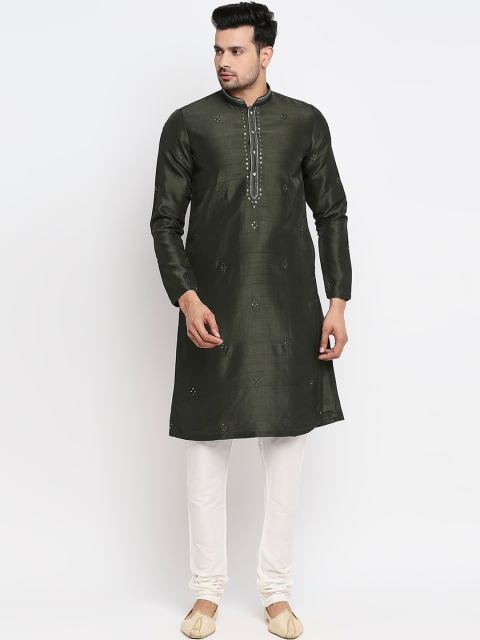 

Ethnicity Women Green Geometric Chikankari Kurta