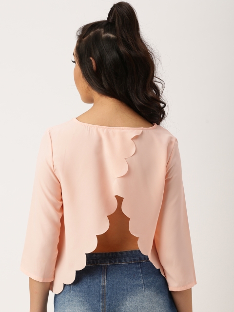 

DressBerry Women Pink Styled Back Top