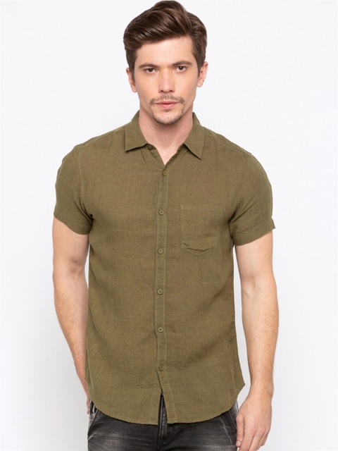 

SPYKAR Men Green Slim Fit Casual Shirt