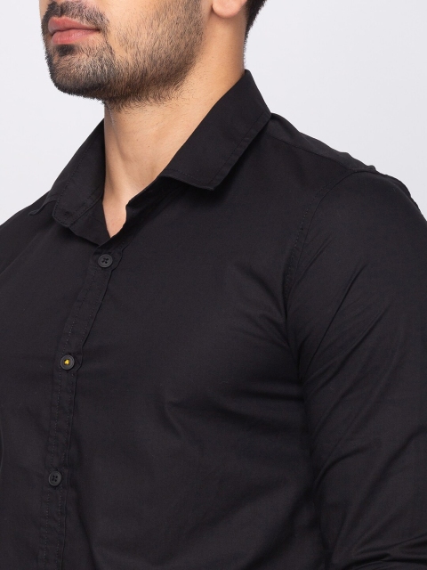 

SPYKAR Men Black Slim Fit Casual Shirt