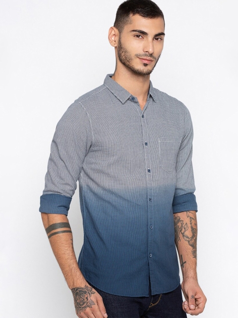 

SPYKAR Men White Slim Fit Printed Casual Shirt