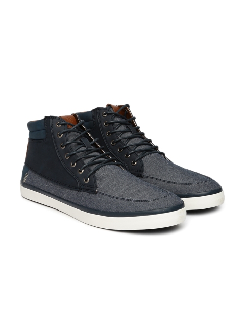 

Call It Spring Men Navy Blue Solid DELGAUDIO High-Top Sneakers