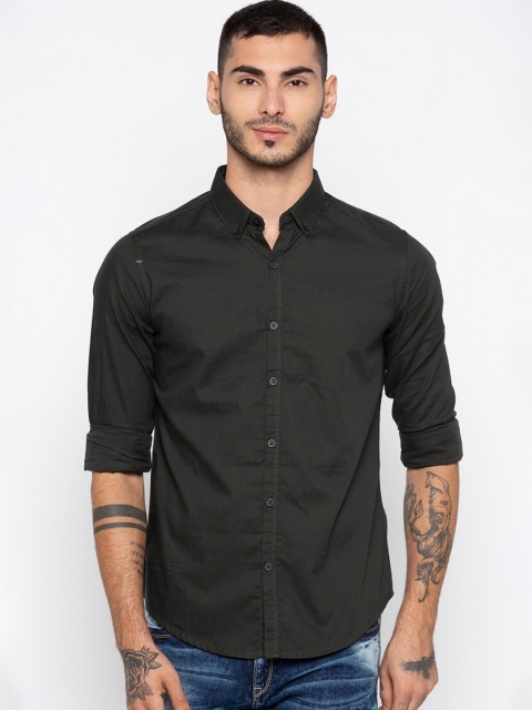 

SPYKAR Men Black Slim Fit Casual Shirt