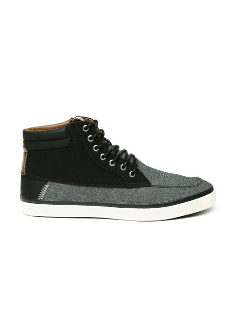 

Call It Spring Men Grey Colourblocked Mid-Top Sneakers