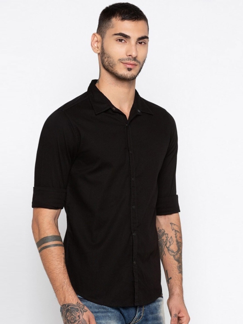 

SPYKAR Men Black Slim Fit Casual Shirt