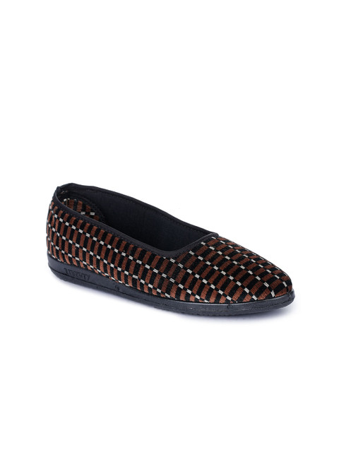 

Liberty Women Brown Printed PU Slip-On Sneakers