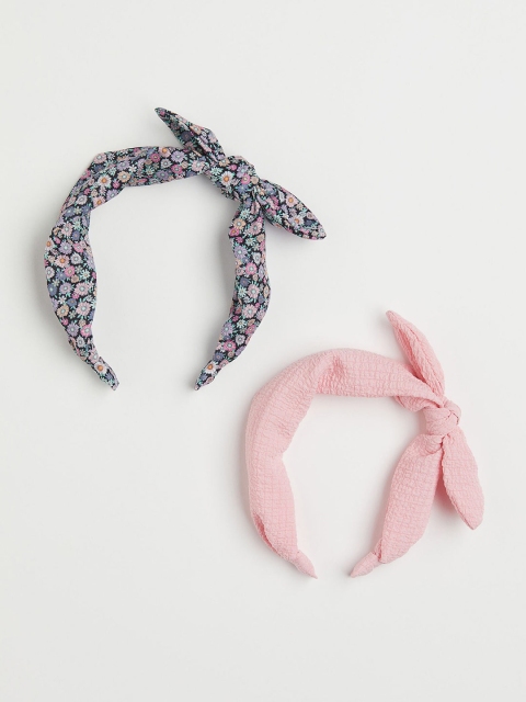 

H&M Girls Pink & Blue 2-pack knot-detail Alice bands