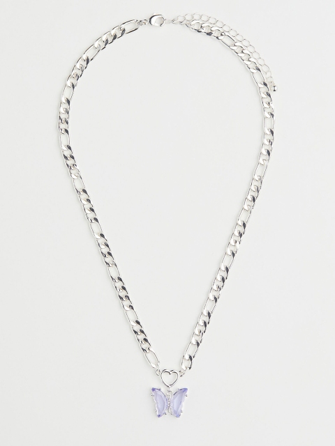 

H&M Women Liver-Toned Pendant necklace, Silver