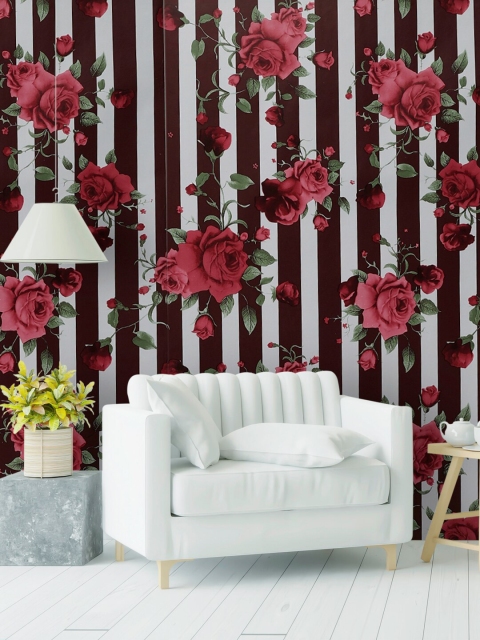 

Rubix Home Red Printed Self Adhesive PVC Wallpaper