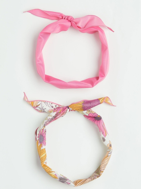 

H&M Women Pink 2-Pack Scarves Hairbands