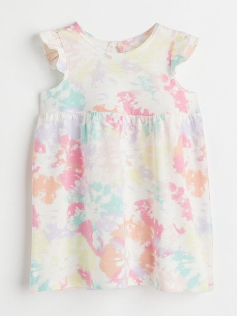 

H&M Flounce-Trimmed Jersey Dress, Multi