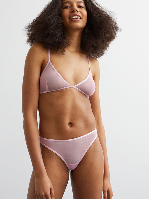 

H&M Women Black & Pink 2-Pack Mesh Bra Tops