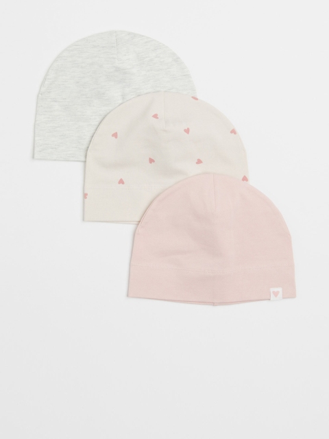 

H&M Girls Grey 3-Pack Cotton Jersey Hats