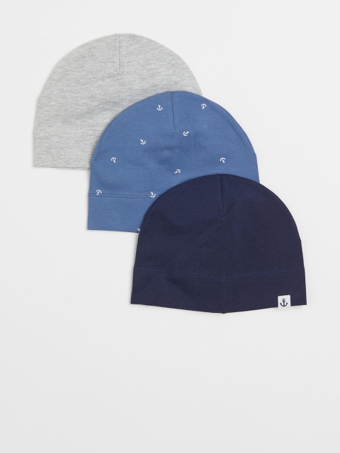 

H&M Girls Grey & Blue 3-Pack Cotton Jersey Hats