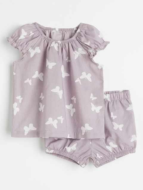 

H&M Girls Purple 2-Piece Cotton Set