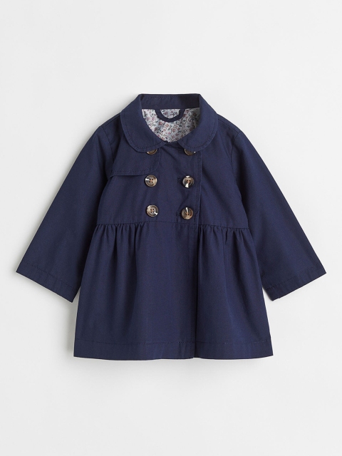 

H&M Girls Blue Cotton trenchcoat