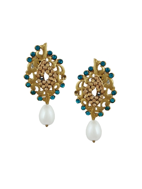 

Kshitij Jewels Blue Contemporary Drop Earrings