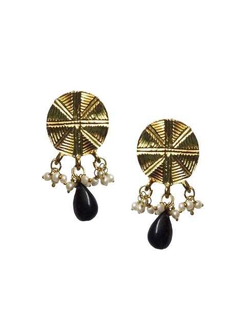 

Kshitij Jewels Black Contemporary Drop Earrings