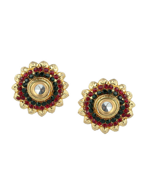 

Kshitij Jewels Women Multicolored Contemporary Metal Studs Earrings, Multi
