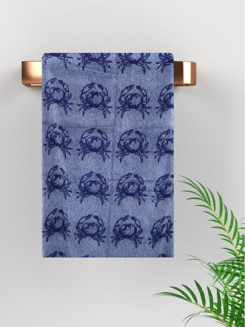

Satcap India Men Blue Printed 500 GSM Cotton Bath Towel