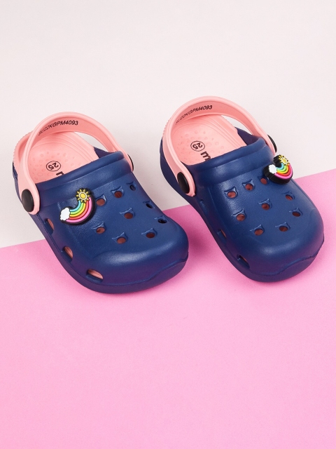 

max Girls Blue & Pink Clogs Sandals