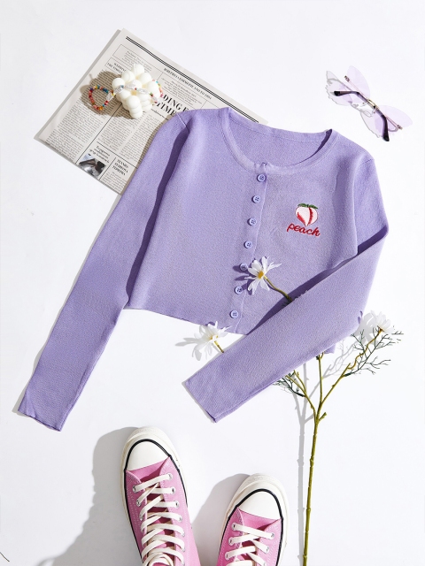 

URBANIC Women Purple Cardigan