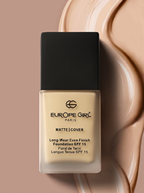 

EUROPE GIRL Matte Cover Long Wear SPF 15 Even Finish Foundation 30 ml - Shade 120, Beige