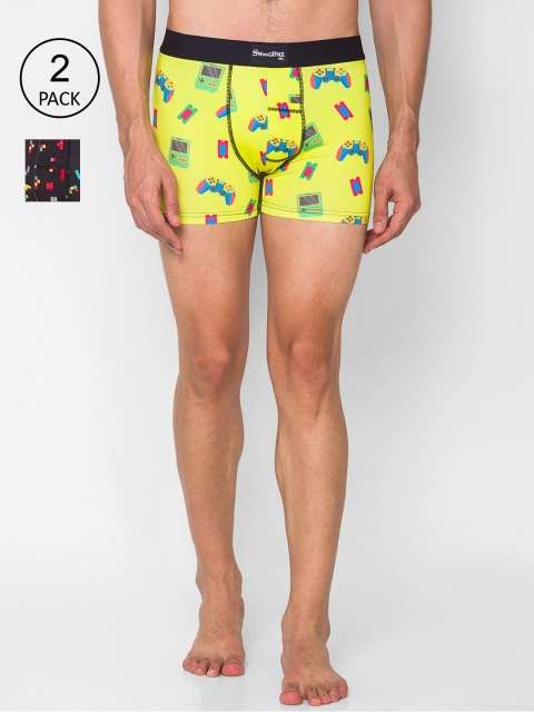 

Smugglerz Men Pack Of 2 Assorted Trunk 80'S GAMER PACK-2 Pc Pack-Smundies-S