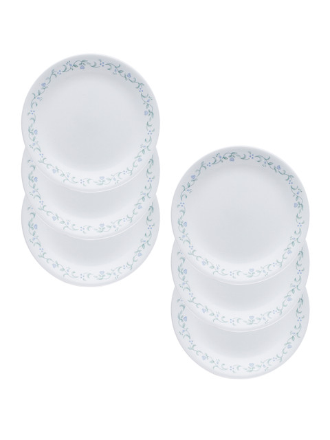 

Corelle White 6 Pieces Printed Glass Dinner Plate Set