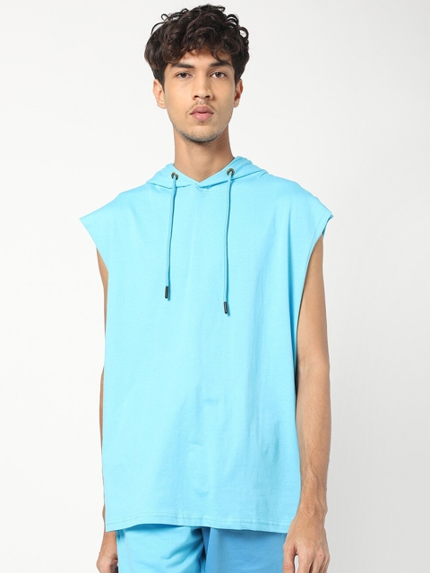 

Bewakoof Men Blue Hooded Sweatshirt