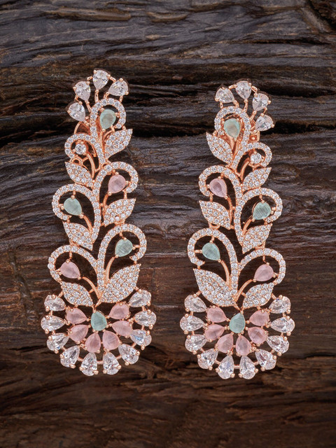 

Kushal's Fashion Jewellery Women Pink Floral Drop Earrings