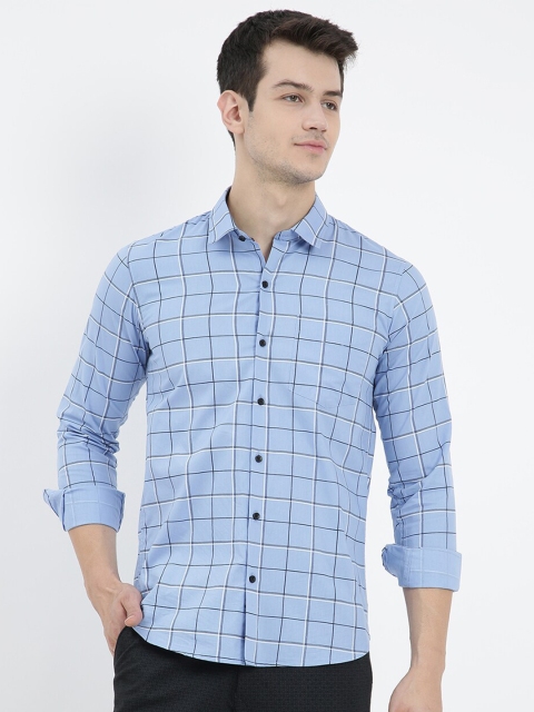 

V2 Value & Variety Men Blue Windowpane Checked Casual Shirt