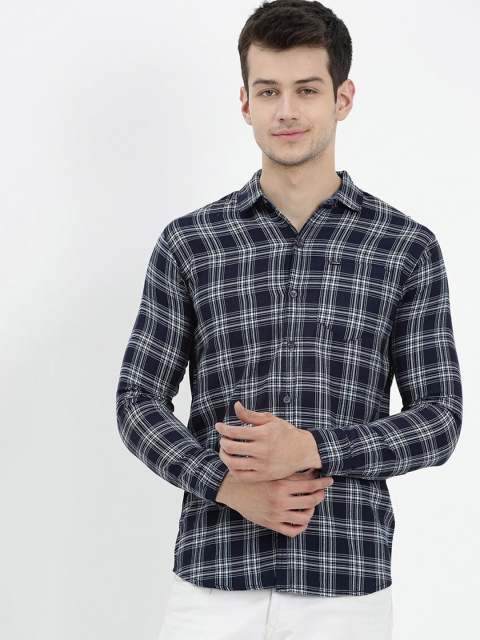 

V2 Value & Variety Men Blue Slim Fit Tartan Checks Checked Casual Shirt