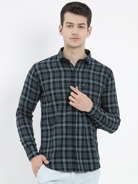 

V2 Value & Variety Men Green Tartan Checks Checked Formal Shirt