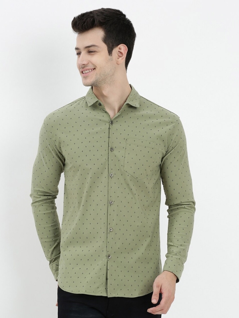

V2 Value & Variety Men Green Slim Fit Printed Casual Shirt