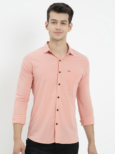 

V2 Value & Variety Men Beige Slim Fit Casual Shirt, Pink
