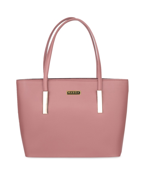 

RASGA Pink PU Structured Handheld Bag