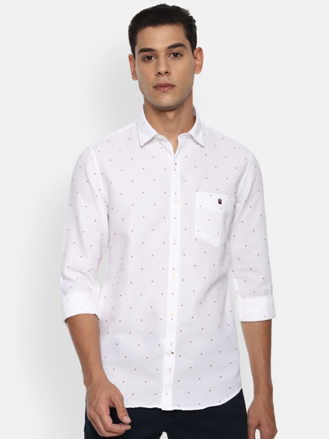 

Louis Philippe Sport Men White Slim Fit Printed Casual Shirt
