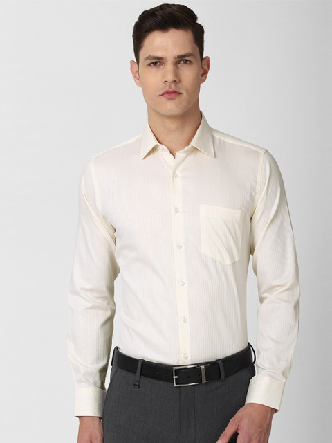 

Van Heusen Men Cream-Coloured Slim Fit Formal Shirt