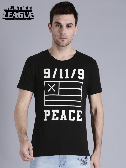 

Kook N Keech Men Black Printed Round Neck T-shirt