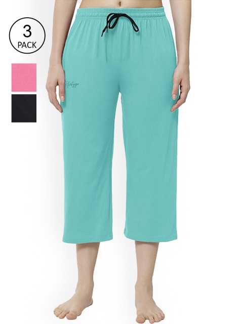 

FFLIRTYGO Women Black & Pink Capris