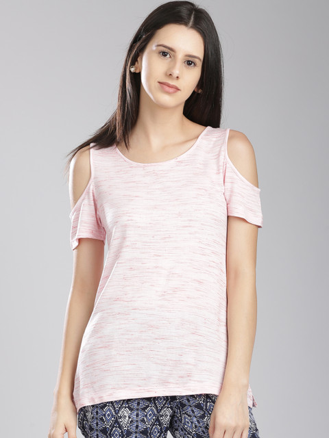 

Bossini Women Pink Self Design Top