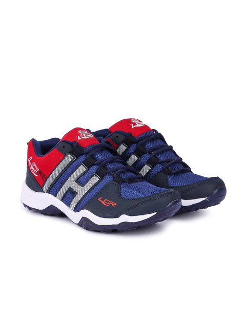 

Lancer Men Navy Blue Textile Running Non-Marking Sports Shoes