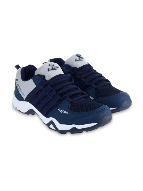 

Lancer Men Navy Blue Textile Running Non-Marking Sports Shoes